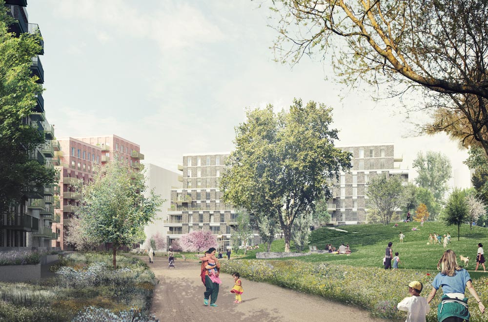 The second phase of the 1700 home masterplan to redevelop the Robin Hood Gardens Estate in Poplar, East London is currently on site. The scheme will deliver 268 new and better homes across four buildings, whilst improving the layout of the estate and enhancing the open space at its heart.