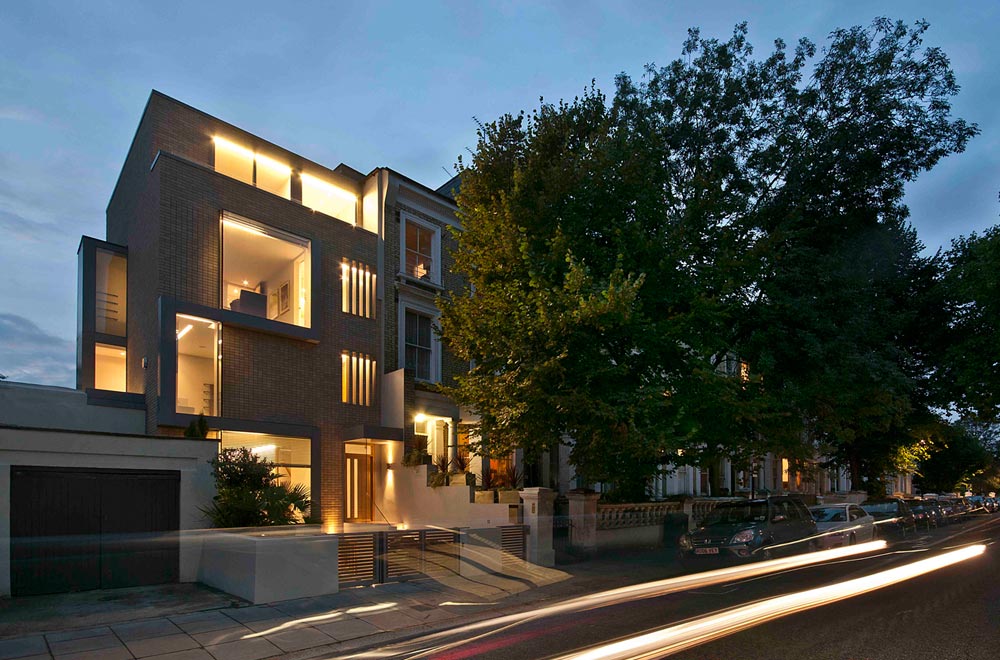 Set amongst the period villas and terraces that surround Holland Park in London’s Royal Borough of Kensington and Chelsea the new build family house is arranged over five floors. The house has full width folding glazed doors in the lower two floors, which enables the living spaces to be opened up to the courtyard garden. We provided mechanical and electrical services for the project.