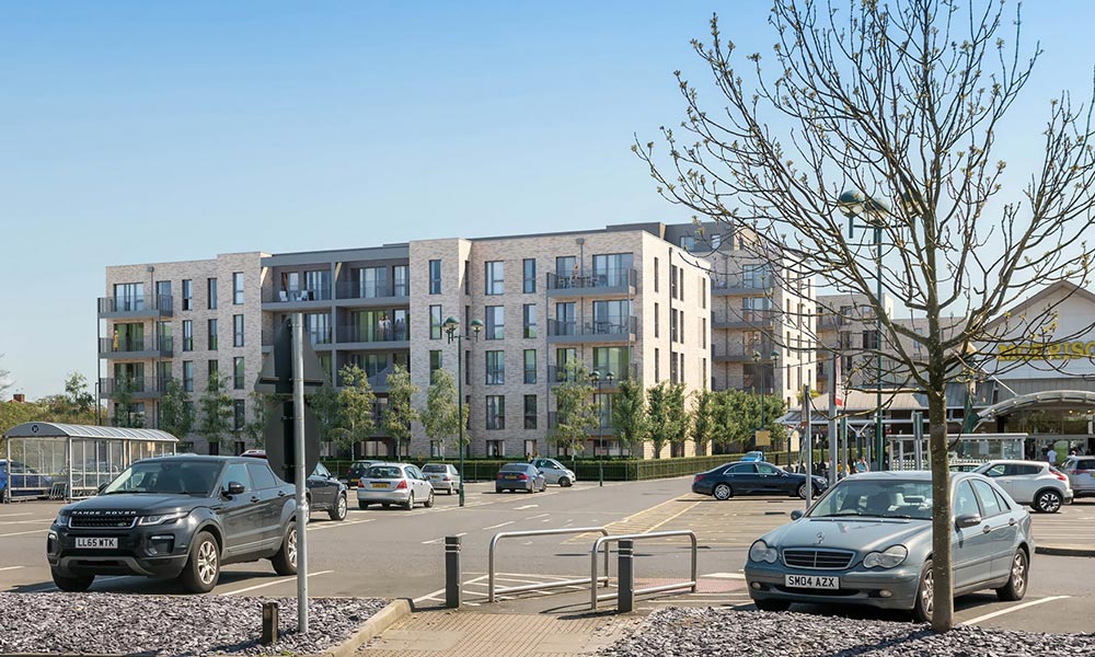 Honeypot Lane is a new development providing 194 apartments set across a portion of a supermarket car park and associated area of brownfield land. The apartments are organised in three buildings - a U-shaped building, six to seven storeys in height, a smaller five-storey linear block and a four-storey building. The simple and restrained materials palette references the new London vernacular - a buff stock brick provides the overall palette, with selected corduroy detailing, with a dark grey stock brick articulating the setback attic storey and inset bays. We are designing all mechanical and electrical services from conception through to completion including all drawings, calculations, schedules and specifications. Our work includes preparing routes of new supplies to the buildings, above ground drainage strategy, heating, hot water services, mechanical ventilation, cold water, main electrical services distribution, fire detection, security systems, telecoms services, lighting and power installations.